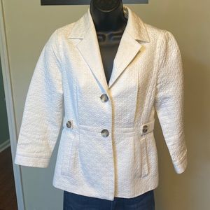 Pre-OWNED BANANA REPUBLIC WHITE SINGLE BREASTED JACKET